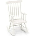 thumbnail image 1 of Gymax Wooden Rocking Chair Single Rocker Indoor Garden Patio Yard White, 1 of 7