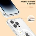 thumbnail image 3 of Fzchun Étui Magnétique pour iPhone 14 Pro Max avec Motif Floral Transparent Magsafe Design Imprimé Flexible Acrylique Antichoc pour Femmes Filles, Étui de Protection Fleur, Fleur de Poirier Blanche, 3 of 4