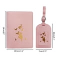 thumbnail image 2 of Luggage Tags and Passport Cover Set PU Leather Map Luggage Tags Suitcase Tags Passport Holder Travel Gift, 2 of 5