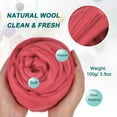 thumbnail image 2 of Aguja Fieltro Lana, 3.5 Oz Naturaleza Fibra Lana Hilo Mechero para Fieltro Húmedo, Artesanía, Materiales Diy (Rosa), 2 of 6