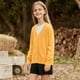 thumbnail image 5 of Cowsor Kids Cardigan Sweater Winter Warm V Neck Cotton Knit Sweaters Fall Fashion Long Sleeve Open Front Button Down Tops, 5 of 6