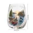thumbnail image 4 of 15oz Winter Story Scene Glass Cup, Warm Cabin & Lakeside Pattern Aesthetic Festive Glass Mug, Multipurpose Holiday Glassware for Drink Serving & Home Table Decor, Christmas Xmas Holiday Gift, 4 of 7