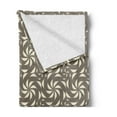 thumbnail image 2 of Retro Soft Flannel Fleece Throw Blanket, Abstract Geometric Shapes as Repeating Pinwheel Inspired Pattern Illustration, Cozy Plush for Indoor and Outdoor Use, 50" x 70", Taupe and Cream, by Ambesonne, 2 of 5