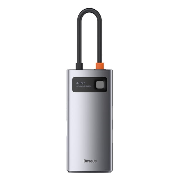 Hub adaptador 4-en-1 Baseus Tipo-C Power Delivery 100 W HDMI 4K 30 Hz USB 3.2 Gen 1 USB 2.0
