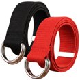 thumbnail image 1 of Bangcool 2 Pcs Ceinture en Toile Respirante avec Boucle en D, 1 of 9