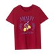 thumbnail image 4 of Camiseta de mujer con cuello redondo y disfraz de verano para desplazamientos, trabajo, compras, viajes Rojo, 4 of 7