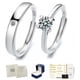 thumbnail image 1 of 2 Anillos Duo Promesa Plata Fina 925 Amor Parejas Compromiso Modelo Plateado, 1 of 4