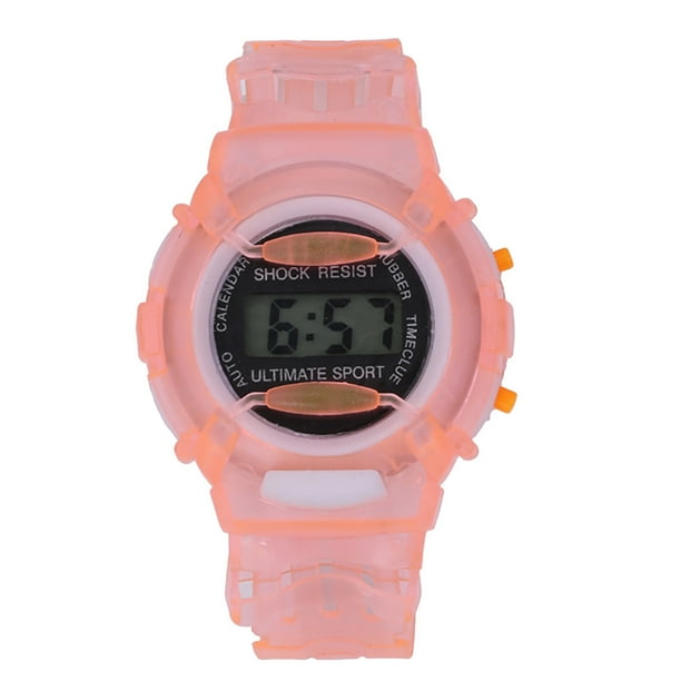 Heiheiup Waterproof Red Sport Watch Students Girls Children Boys Wrist