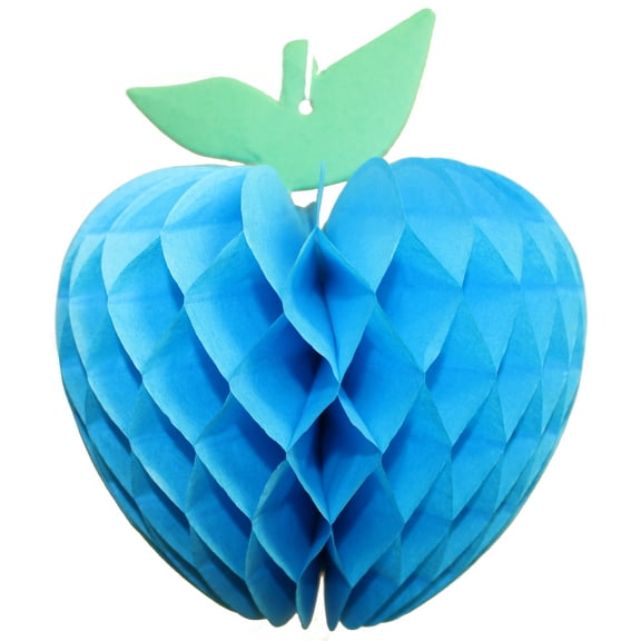 3-pack Devra Party 7 Inch Honeycomb Tissue Paper Apple Decoration, Turquoise