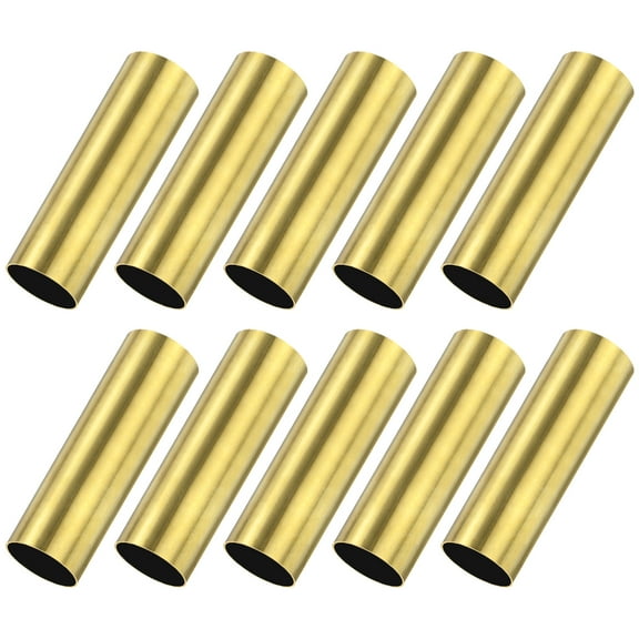 10-Pack 20mm Brass Round Tube, 6mm OD 0.2mm Wall Thickness Short Brass Seamless Tubing for DIY Crafting/Decorating