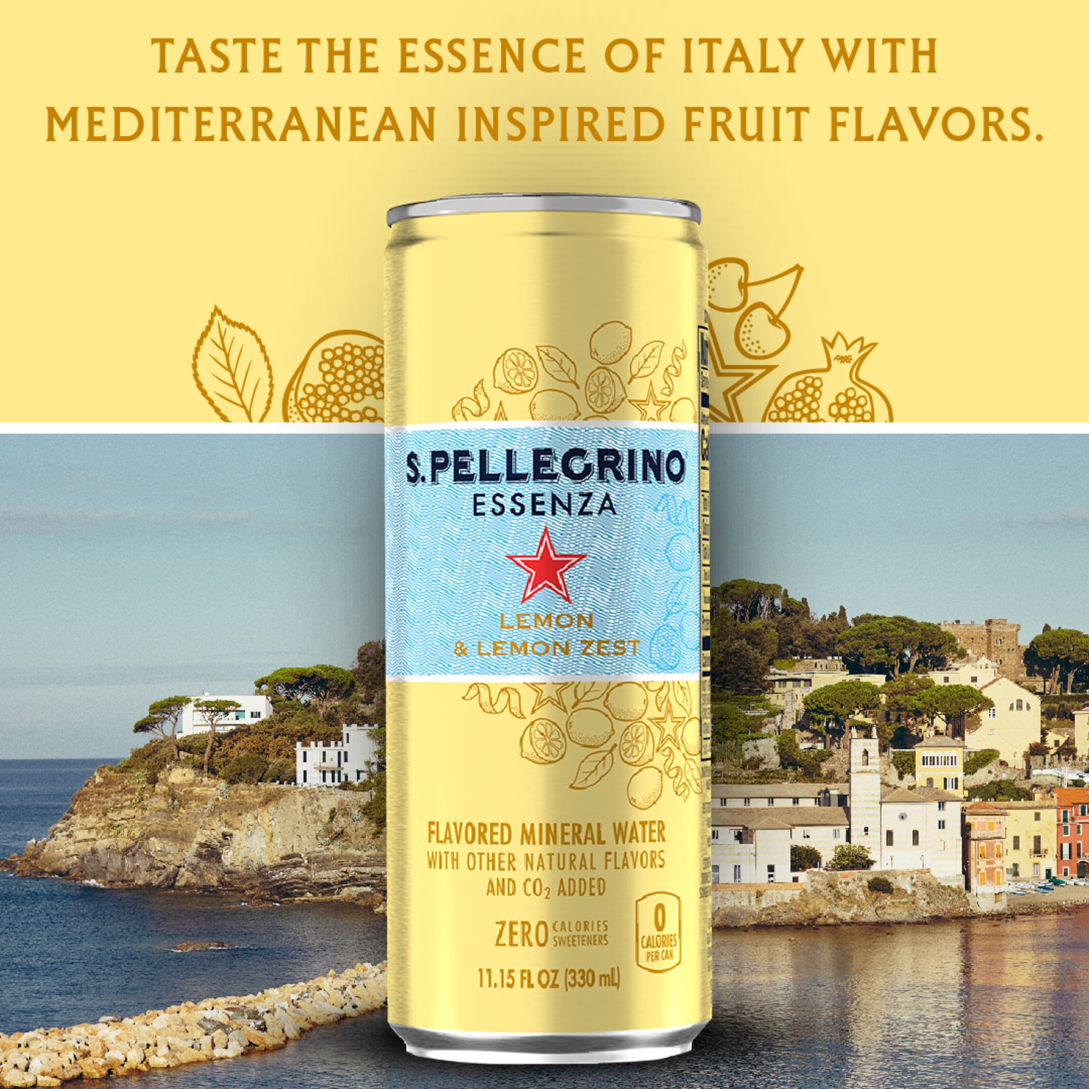 S.Pellegrino Sparkling Lemon & Lemon Zest Water, 44.6 fl oz