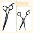 thumbnail image 2 of Unique Bargains Professional Hair Cutting Scissors Black Blue Scissors 0.91"x0.67" Stainless Steel for Hair Cutting, 2 of 7
