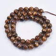 thumbnail image 2 of 1Strand Natural Tiger Eye Round Bead Strands Faceted 8mm Hole: 1mm DIY, 2 of 3