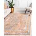 thumbnail image 6 of Unique Loom Brighton Color Bordered Transitional Area Rug, Off-White/Red/Yellow, 144" x 108", 6 of 6
