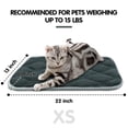 thumbnail image 5 of furrybaby Alfombrilla para cama para perro, alfombrilla plana con parte inferior antideslizante, lavable a máquina, almohadilla para perrera para perros durmiendo (XS 22 x 13 pulgadas, alfombrilla gri, 5 of 5