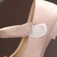 thumbnail image 4 of GiLiling Girls' Mary Jane Flats, Pearl Bow Toe Hook-and-Loop Strap, TPR Non-Slip Sole PU Leather Flats School Parties Weddings Footwear (Pink, 18-24 Months), 4 of 9