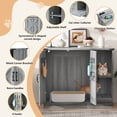 thumbnail image 3 of Aukfa Hidden Cat Litter Box Furniture with Power Outlet, Cat Litter Box Enclosure Cabinet with Storage & Litter Collector, Modern Cat Cabinet for Automatic Litter Box,Gray, 3 of 5