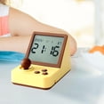 thumbnail image 4 of Reloj despertador digital pequeño con gestión del tiempo para el hogar, la oficina y la sala de estar. Amarillo, 4 of 7