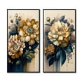 thumbnail image 2 of Designart "Vibrant Yellow and Blue Zinnias I" Zinnias Framed Wall Art Set Of 2 - Yellow Floral Framed Canvas Set For Living Room Decor, 2 of 7
