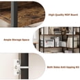 thumbnail image 2 of QinaQin 5 Tier Arched Corner Bookshelf, 68.5 Inch Tall L Shaped Metal and Wood Display Rack, 2 of 9