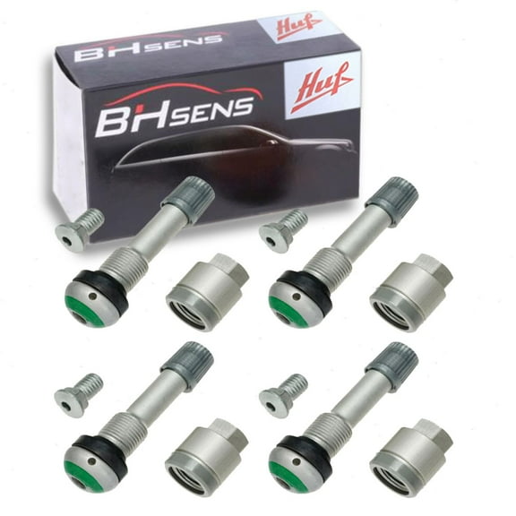 4 pc Huf TPMS Sensor Service Kits compatible with BMW 335i xDrive 2009-2012 - Green Seat