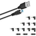 thumbnail image 1 of 1.2M - Redlink Universal Power USB Cable for Electronic Devices with 13 DC Tips - Black, 1 of 3