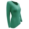 thumbnail image 4 of Women's Under Scrubs Long Sleeve T-Shirt Comfort V-Neck Medical Underscrub Tee -Super Soft and Stretchy - 2 Pack (True Hunter Green, Small), 4 of 7