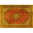 thumbnail image 1 of Ahgly Company Indoor Rectangle Medallion Yellow Traditional Area Rugs, 5' x 7', 1 of 4