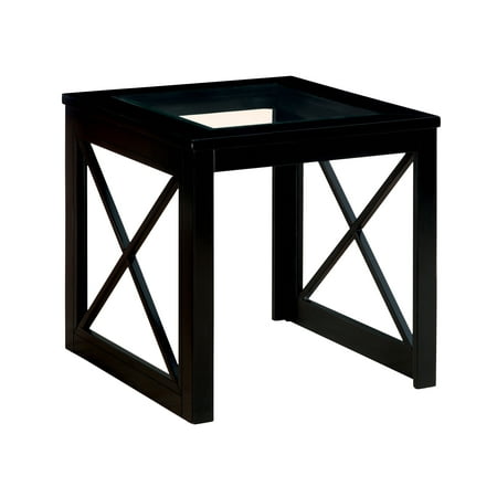 Furniture Of America Chanan Gl End Table Dark Oak