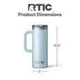 thumbnail image 5 of RTIC 20 oz Ceramic Lined Insulated Road Trip Travel Mug, Leak-Resistant Lid, RTIC Ice Glitter, 5 of 7