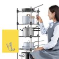 thumbnail image 3 of Labymos 2/3/5 Tiers Stainless Steel Thickening Pan Rack Multi-layer Kitchen Rack Drain Tray Multi-function Land, 3 of 8