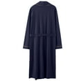 thumbnail image 4 of Mens Bathrobe Mens Pajamas Robes Sets Vertical Stripes Sets Soft Comfy Casual Loungewear Mens Robes Dark Blue XXXXL, 4 of 4