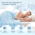 thumbnail image 6 of ROSEKIND Super Cooling Breathable Heat Dissipation Moisture Wicking Summer Throw Blanket, Soft Lightweight Quilt for Hot Sleepers Bedroom All Seasons Throws Blankets,90x90inch., 6 of 8