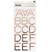 American Crafts Solid Stickers Rose Gold Foil Large Alphabet - Scrapbooking Embellishments