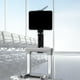 thumbnail image 1 of Soporte para teléfono de avión con asas para equipaje, plegable, con rotación flexible de 360 ​​grados, para mesa de avión, escritorio y exteriores., 1 of 8