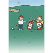 Recycled Paper Greetings Golfer and Caddy with Two Bags: To Use, To Break Funny / Humorous Father's Day Card