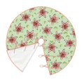 thumbnail image 3 of Balery Lilies Flowers Printed Christmas Tree Skirt , Merry Christmas Party Christmas Tree Decoration,Adjustable Tree Skirt-36", 3 of 8