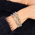 thumbnail image 4 of Aurora Burst | Silver | Galaxy Glass Bead Bracelet, 4 of 8