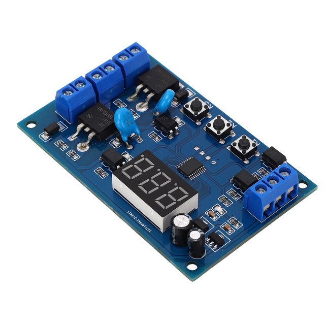 Módulo De Tubo Mos Dual Temporizador De Retardo Cíclico Módulo De Relé De Retardo Programable Control De Doble Vía Relé De Temporizador De Protección De Conexión Inversa Para Zumbador De Automóvil DC
