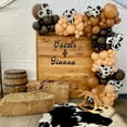 thumbnail image 5 of Blush Brown Cow Print Balloons Cowboy Birthday Decorations Western Farm Party 60pcs 12inch Nude Brown Helium Latex Balloons for Arch Tan Coffee Balloon Farmhouse Country Cowgirl Decor, 5 of 13