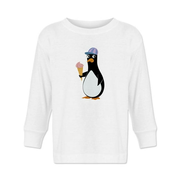 Cute Penguin With Ice Cream Long Sleeve Toddler -Image by Shutterstock, 2 Toddler