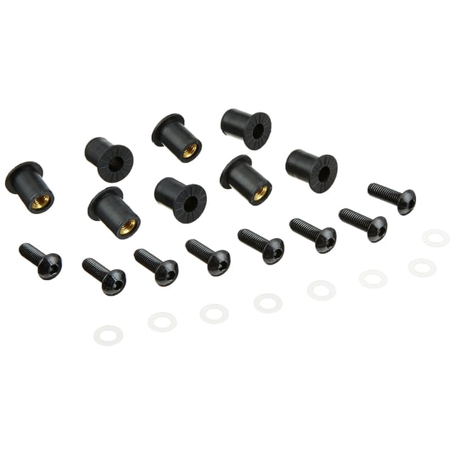 Kit de tornillos para parabrisas Puig 0957N de aluminio negro