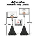 thumbnail image 3 of Cofiyard Portable Basketball Hoop, 44" Shatter-Proof Polycarbonate Backboard, 5.25-10FT Height Adjustable with Portable Wheels for Youth and Adults, 3 of 7