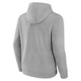 thumbnail image 3 of Men's Heather Gray Washington Commanders Primary Team Logo Fitted Pullover Hoodie, 3 of 3