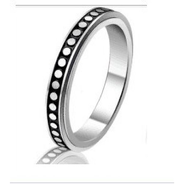 Anillo giratorio de acero de titanio con estrellas y luna, anillo antiansiedad y descompresión