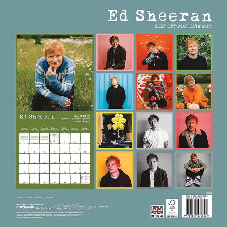 Ed Sheeran Calendar