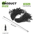 thumbnail image 2 of 100 Pcs Wax Hang Tag String, 8 Inch Black Snap Lock Pins Loop Fastener Price Tag Ties for Clothes Shoes Luggage, 2 of 7