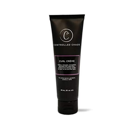 Controlled Chaos Original Curl Crème for Curly Hair 3 Oz. Frizz Control Curl Defining Cream with Shea Butter, Aloe Vera & Jojoba Oil, Lightweight Moisturizing Curl Styler for Wavy, Curly & Coily Hair