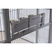 Seny Stainless Steel 3-Cup Bird Feeder with Swivel Gate, Multi-Bird Capacity