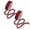Red*2, variant on 1 Roll Thin Tinsel Garland Ribbon, Tinsel Ribbon Metallic Garland Tinsel Garland Christmas Metallic Tinsel Ribbon Glitter Tinsel Ribbon for Christmas Wedding Party 9m